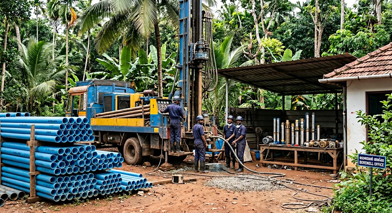 Borewell Thrissur drilling yard in Thrissur